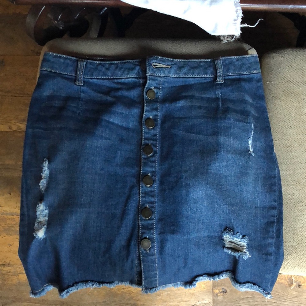 Button down Jean skirt